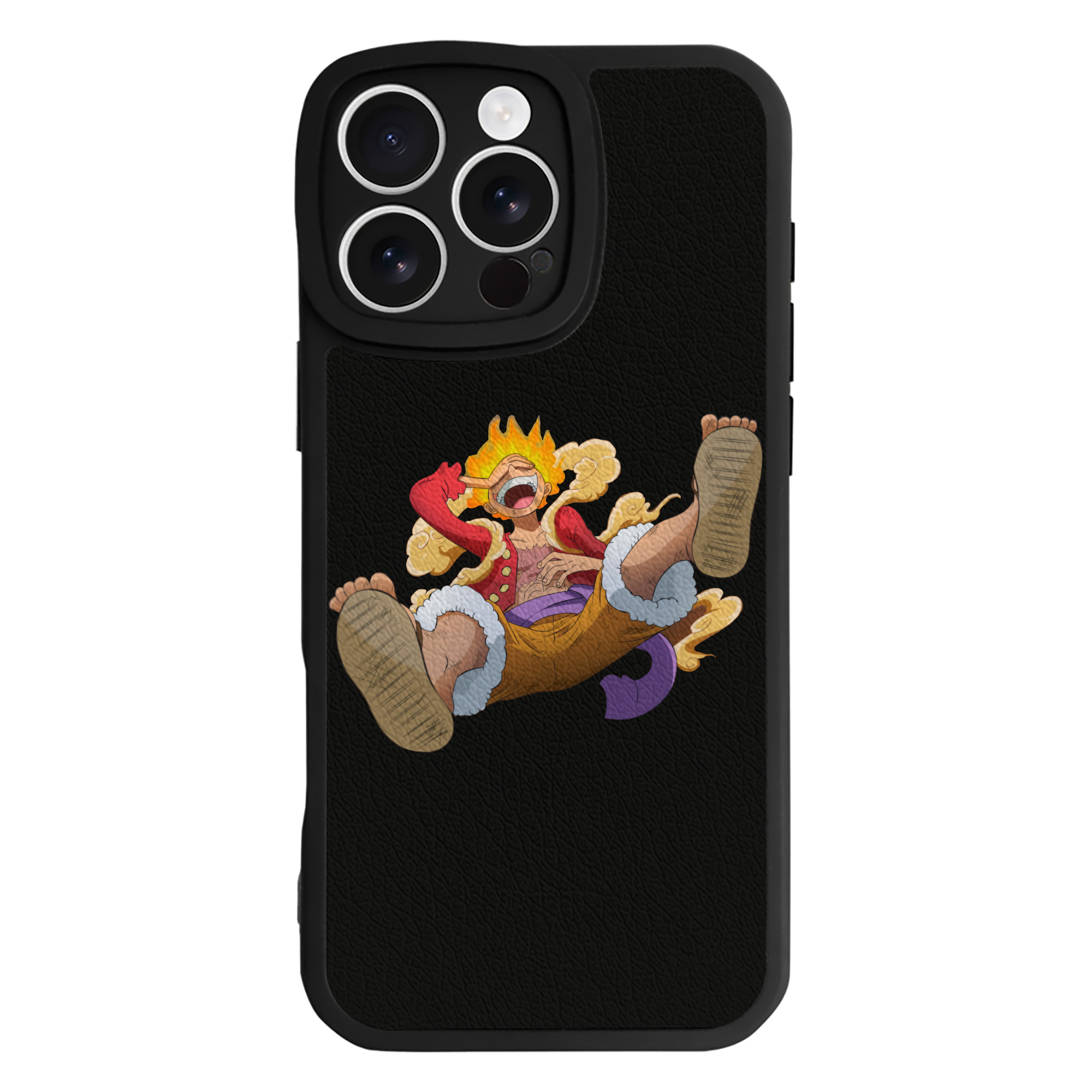 （画像用） ワンピース モンキー・D・ルフィ ONE PIECE Monkey D. Luffy 【iPhone 16シリーズ対応】シリコンスマホケース（レザー調） 材質：シリコン